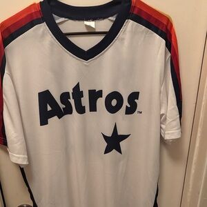 Astros White and Red Men's Jersey
